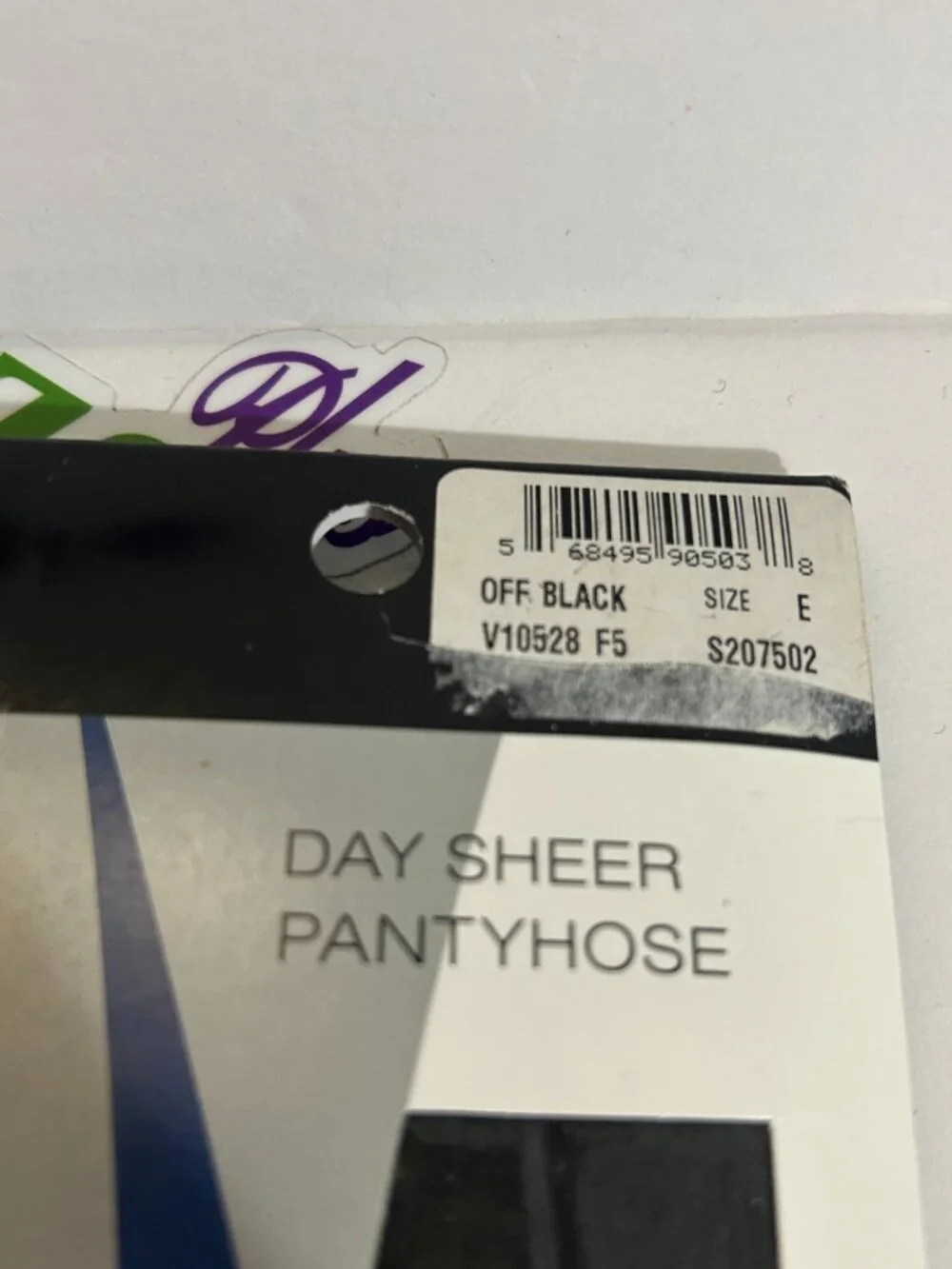 Catherines Pantyhose Day Sheer Hosiery Ribbed Panty Off Black Plus Size E